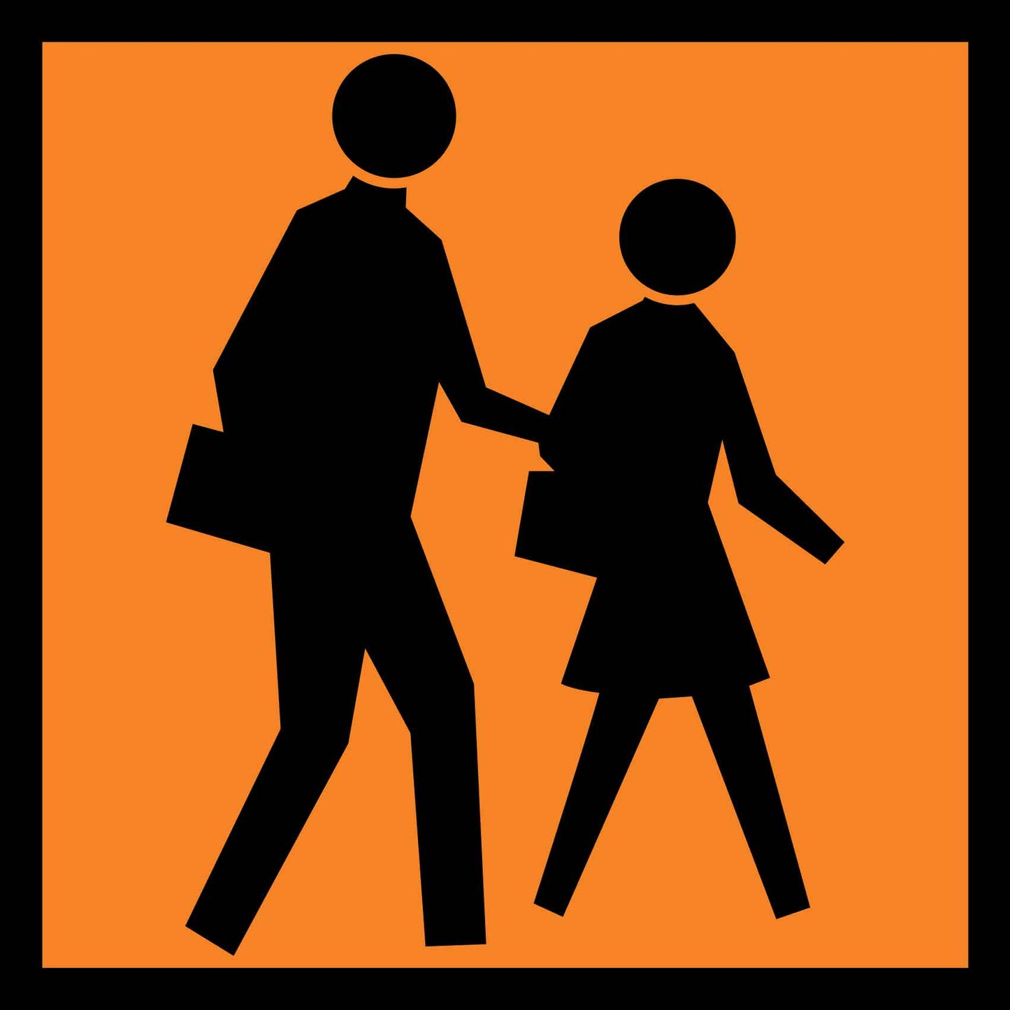 Pedestrian Crossing Orange Multi Message Reflective Traffic Sign