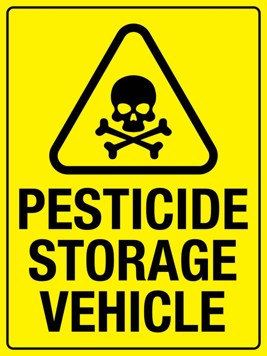 Pesticide Storage Vehicle Sign