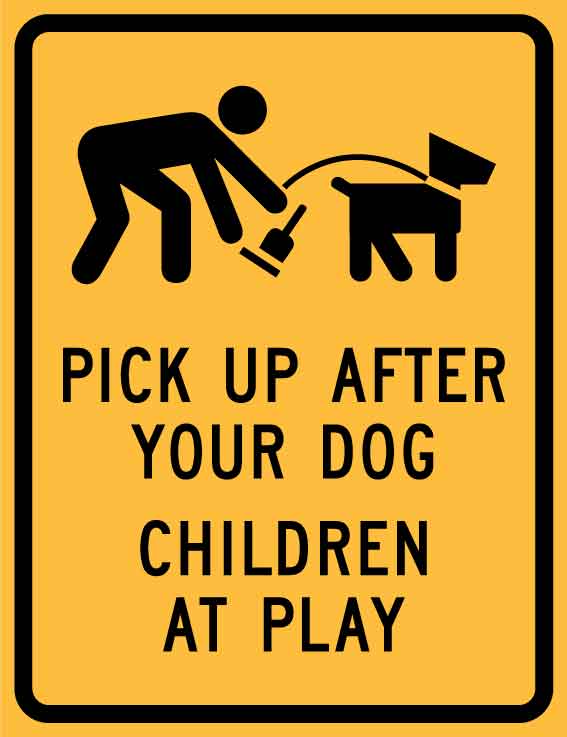 Pick Up After Your Dog Children At Play Wheelie Bin Stickers