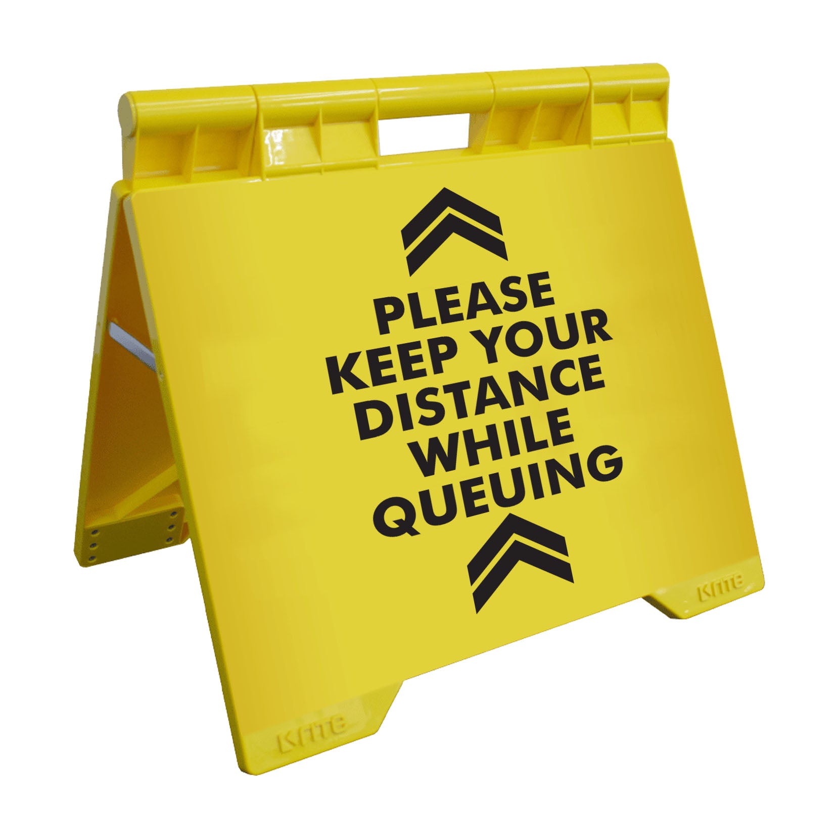 Please Keep Your Distance While Queuing - Evarite A-Frame Sign – New Signs