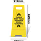 Yellow A-Frame - Please Keep Your Distance While Queuing