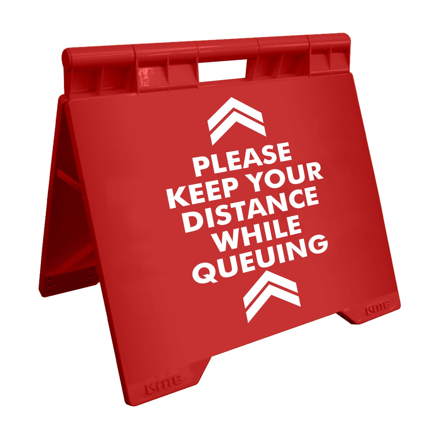 Please Keep Your Distance While Queuing - Evarite A-Frame Sign