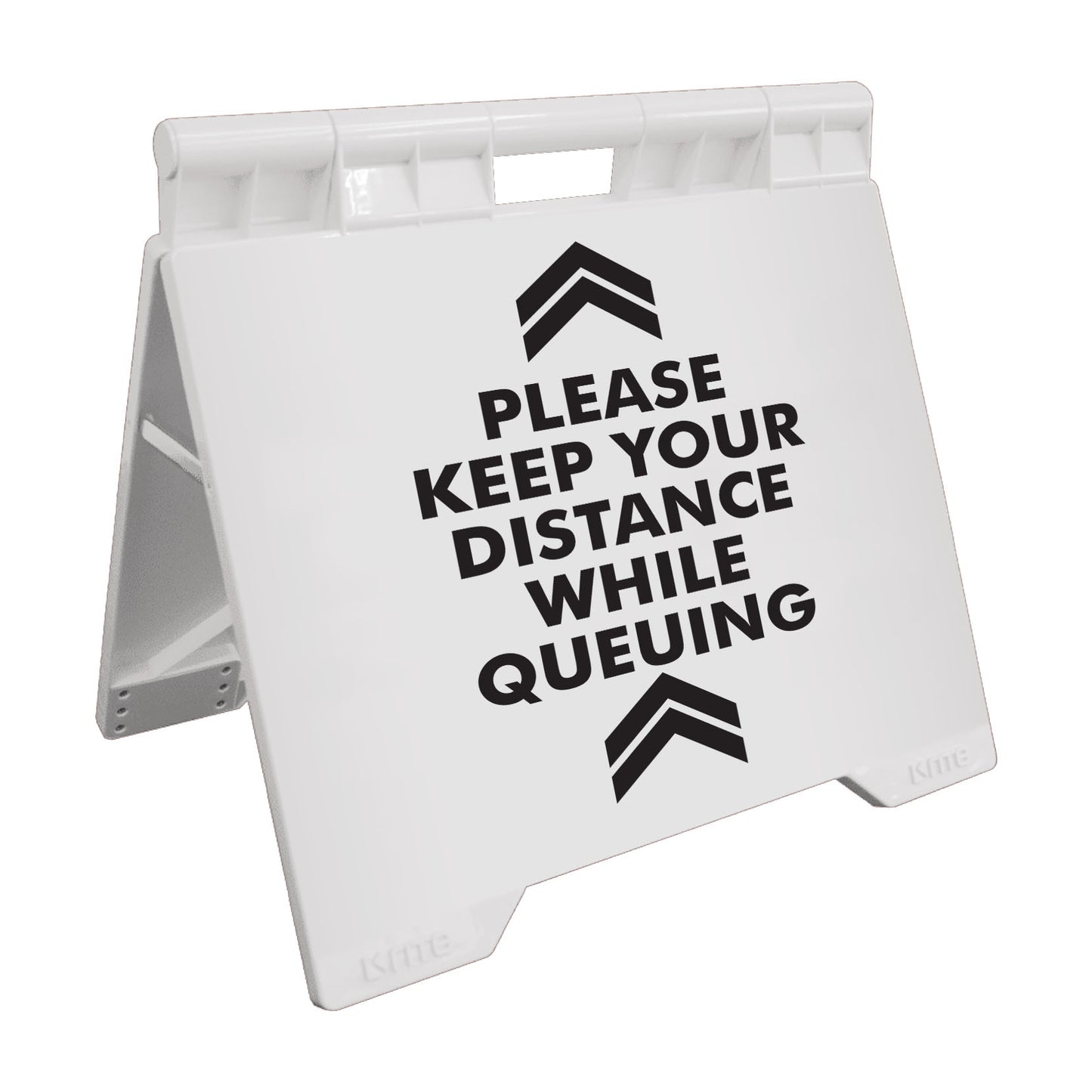Please Keep Your Distance While Queuing - Evarite A-Frame Sign