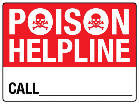 Poison Helpline Sign