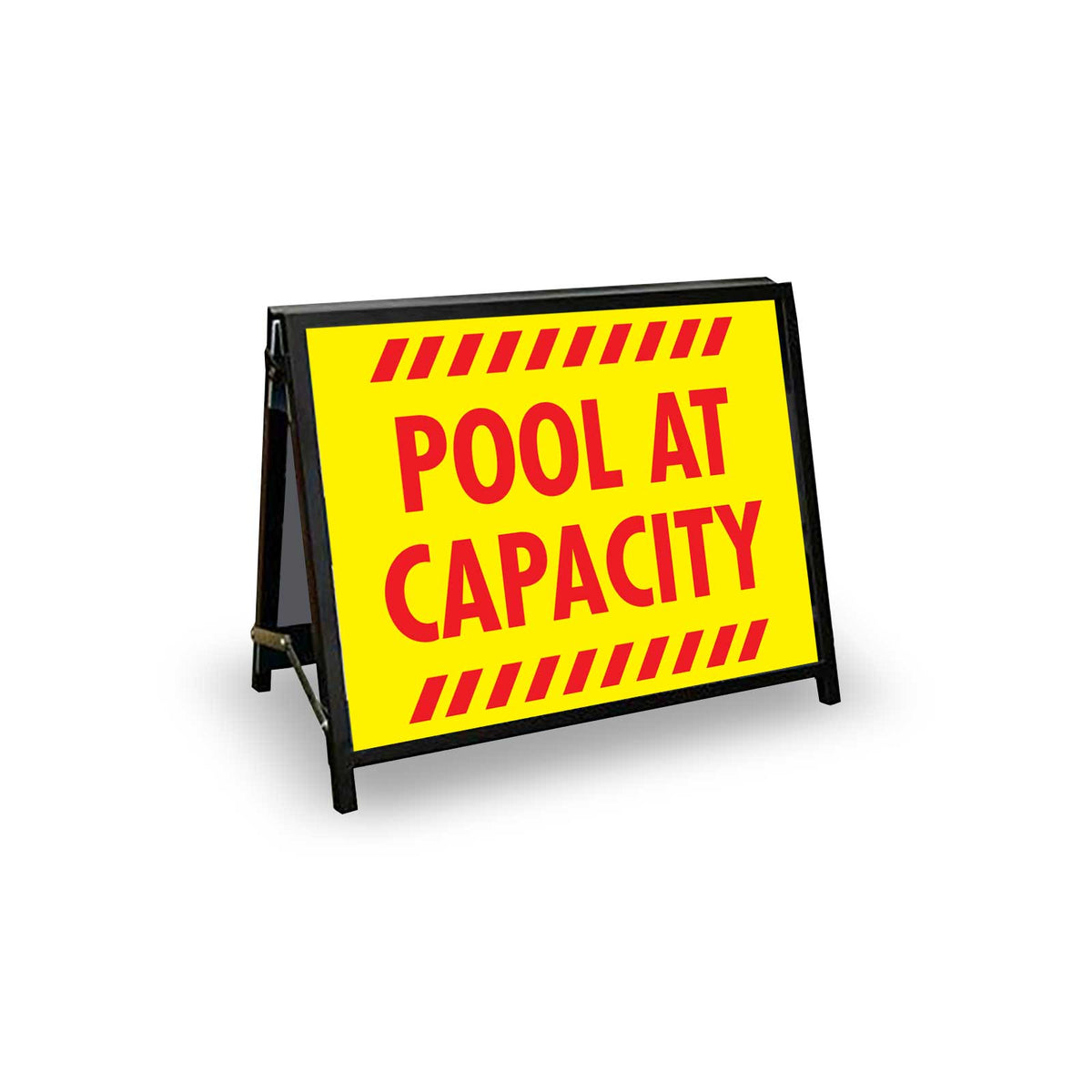 Pool Ft Sign A-Frame Landscape Black - Pool At Capacity Corflute Inserts – New Signs