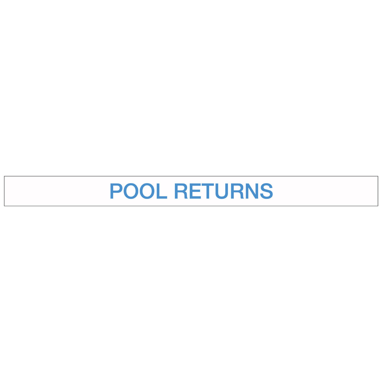 Pool/Spa - Pool Returns - Pipe Marker Sticker