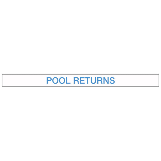 Pool/Spa - Pool Returns - Pipe Marker Sticker