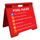 Pool Rules 7 - Evarite A-Frame Sign