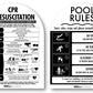 CPR Sign & Pool Rules Sign Pack Arch Black