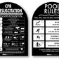CPR Sign & Pool Rules Sign Pack Arch Black Background