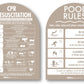 CPR Sign & Pool Rules Sign Pack Arch Fawn Background