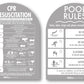 CPR Sign & Pool Rules Sign Pack Arch Grey Background