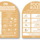 CPR Sign & Pool Rules Sign Pack Arch Sand Background