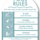 Pool Rules Sign Arch Aqua