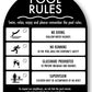 Pool Rules Sign Arch Black Background