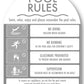 Pool Rules Sign Arch Grey