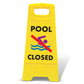 Yellow A-Frame - Pool Closed Symbol