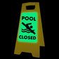 Glow In The Dark - Yellow A-Frame - Pool Closed Symbol