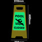 Glow In The Dark - Yellow A-Frame - Pool Closed Symbol