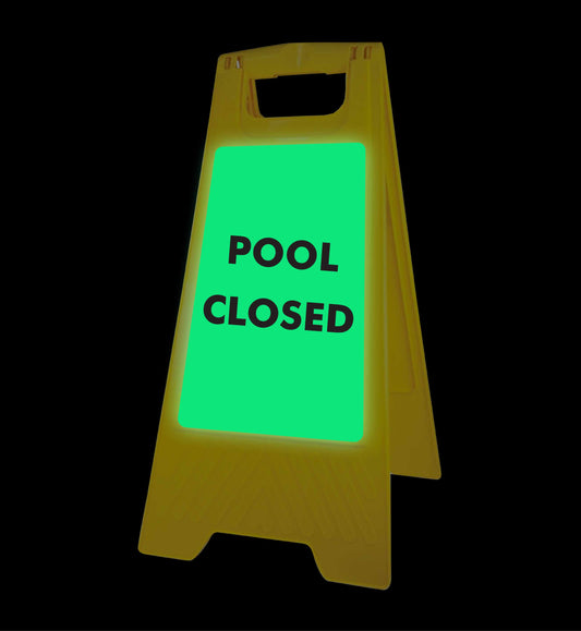 Glow In The Dark - Yellow A-Frame - Pool Closed