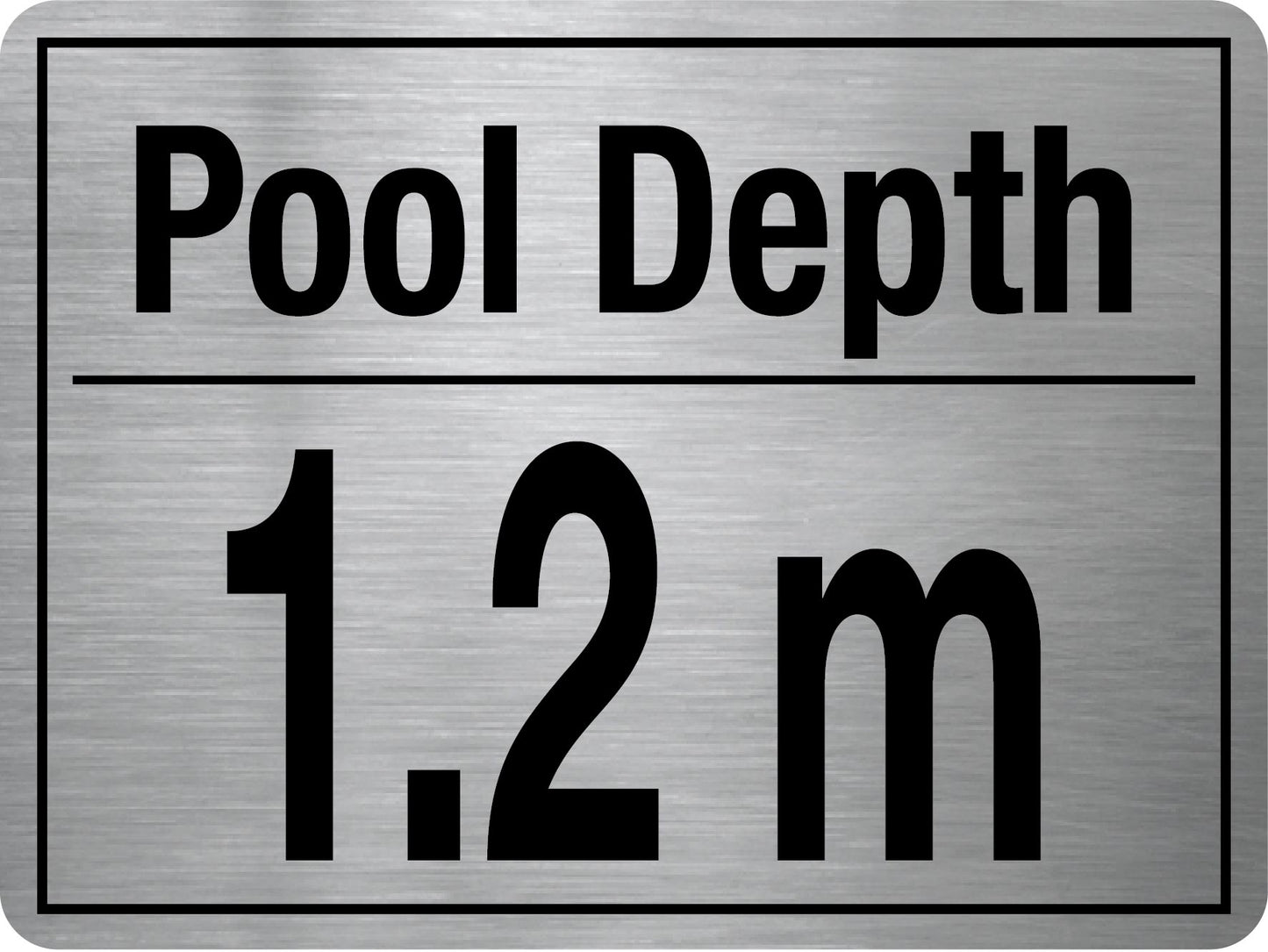 Pool Depth Stainless Steel Sign