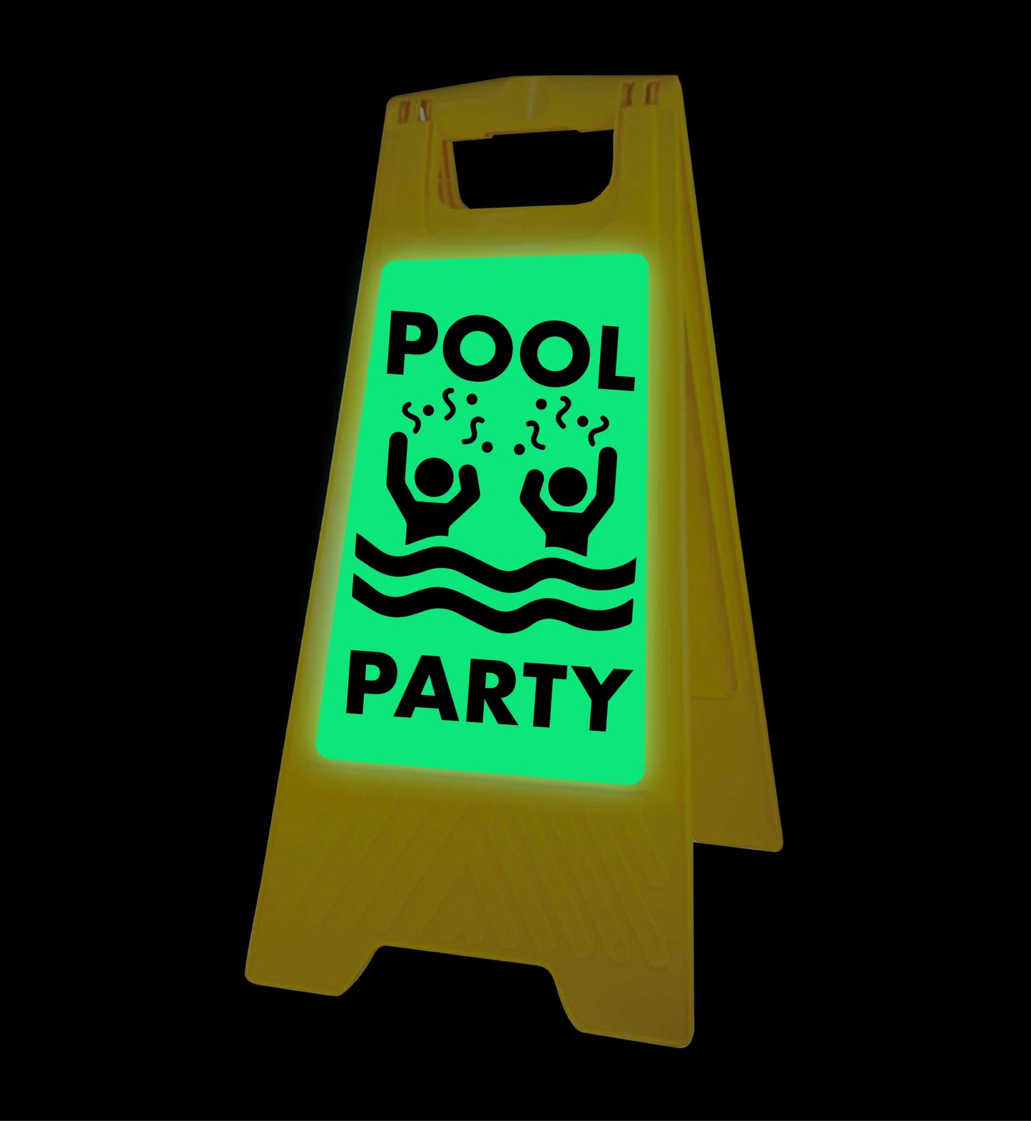 Glow In The Dark - Yellow A-Frame - Pool Party