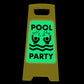 Glow In The Dark - Yellow A-Frame - Pool Party