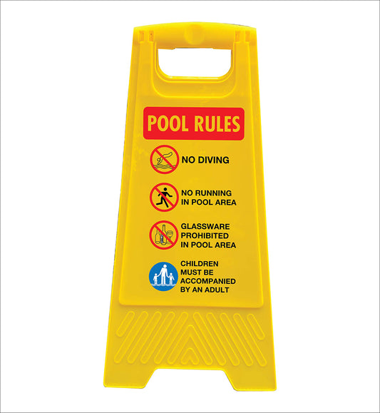 Yellow A-Frame - Pool Rules 1