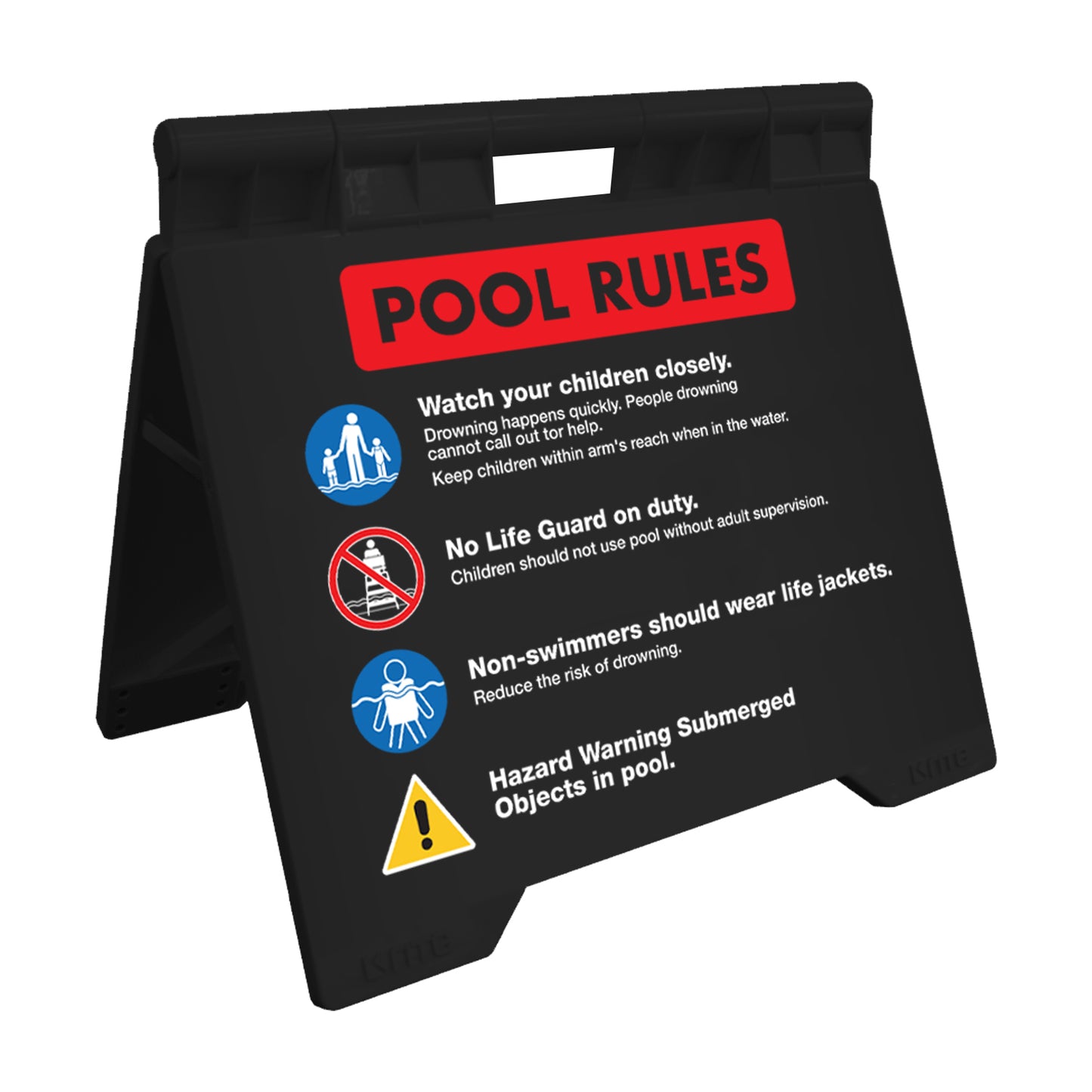 Pool Rules 2 - Evarite A-Frame Sign