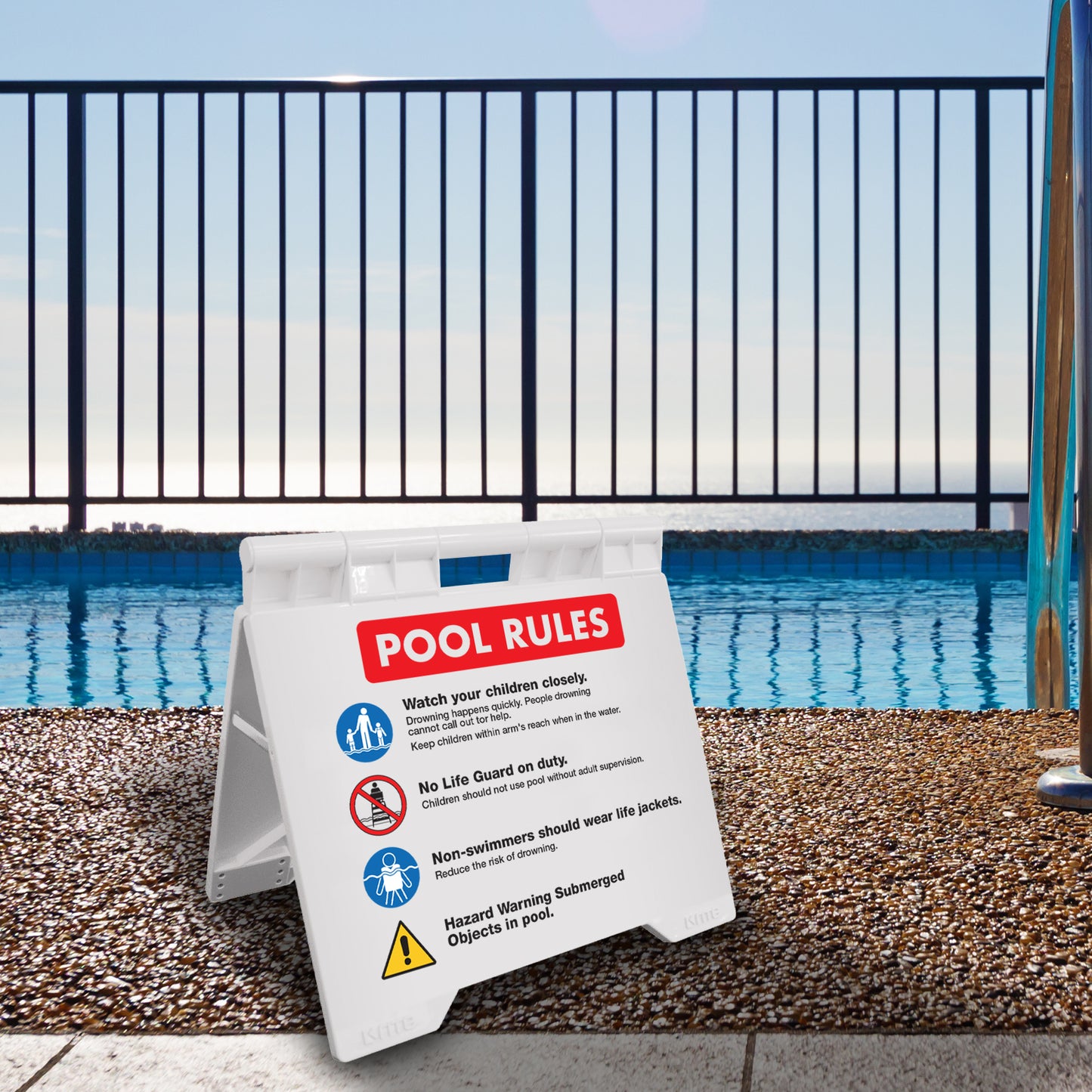 Pool Rules 2 - Evarite A-Frame Sign