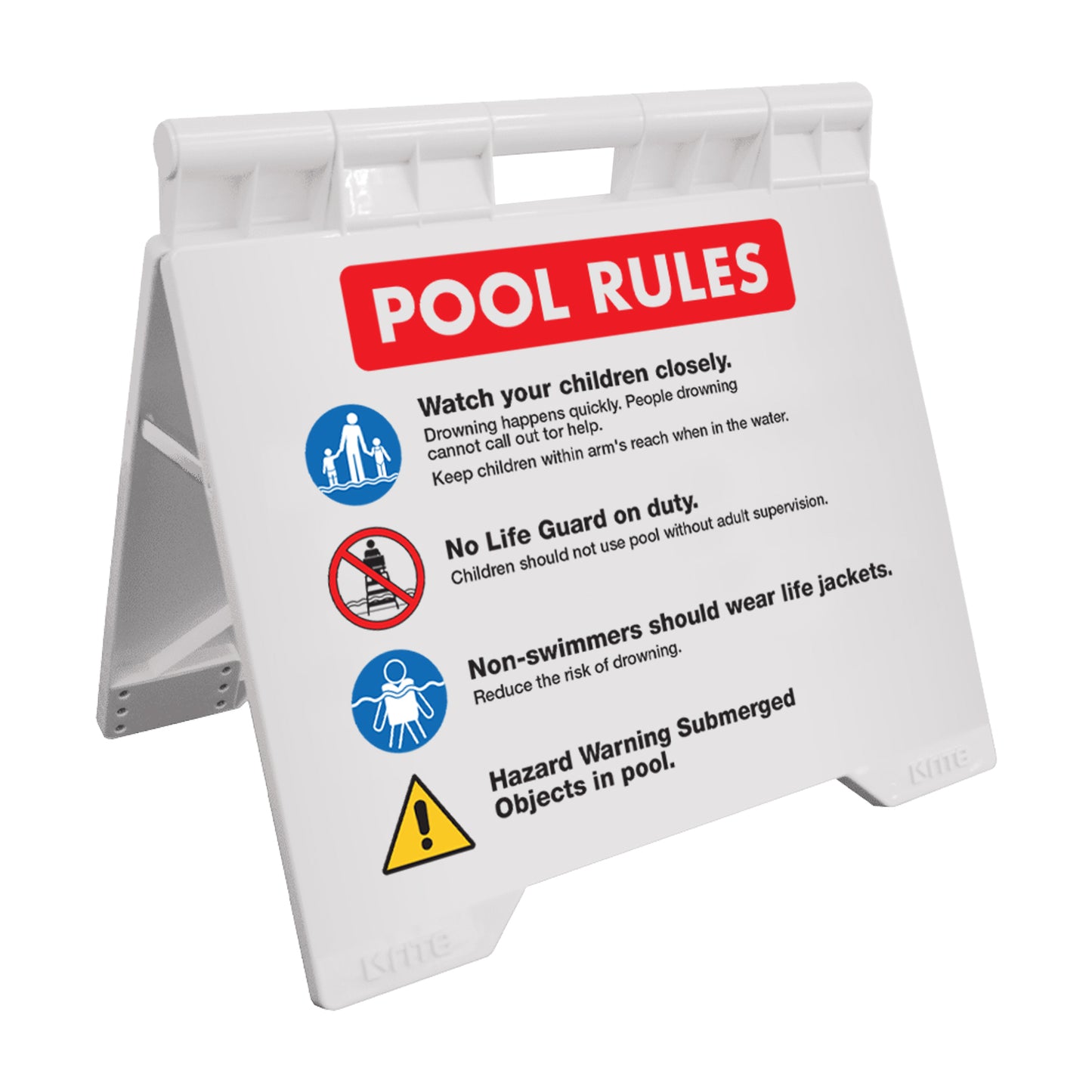 Pool Rules 2 - Evarite A-Frame Sign