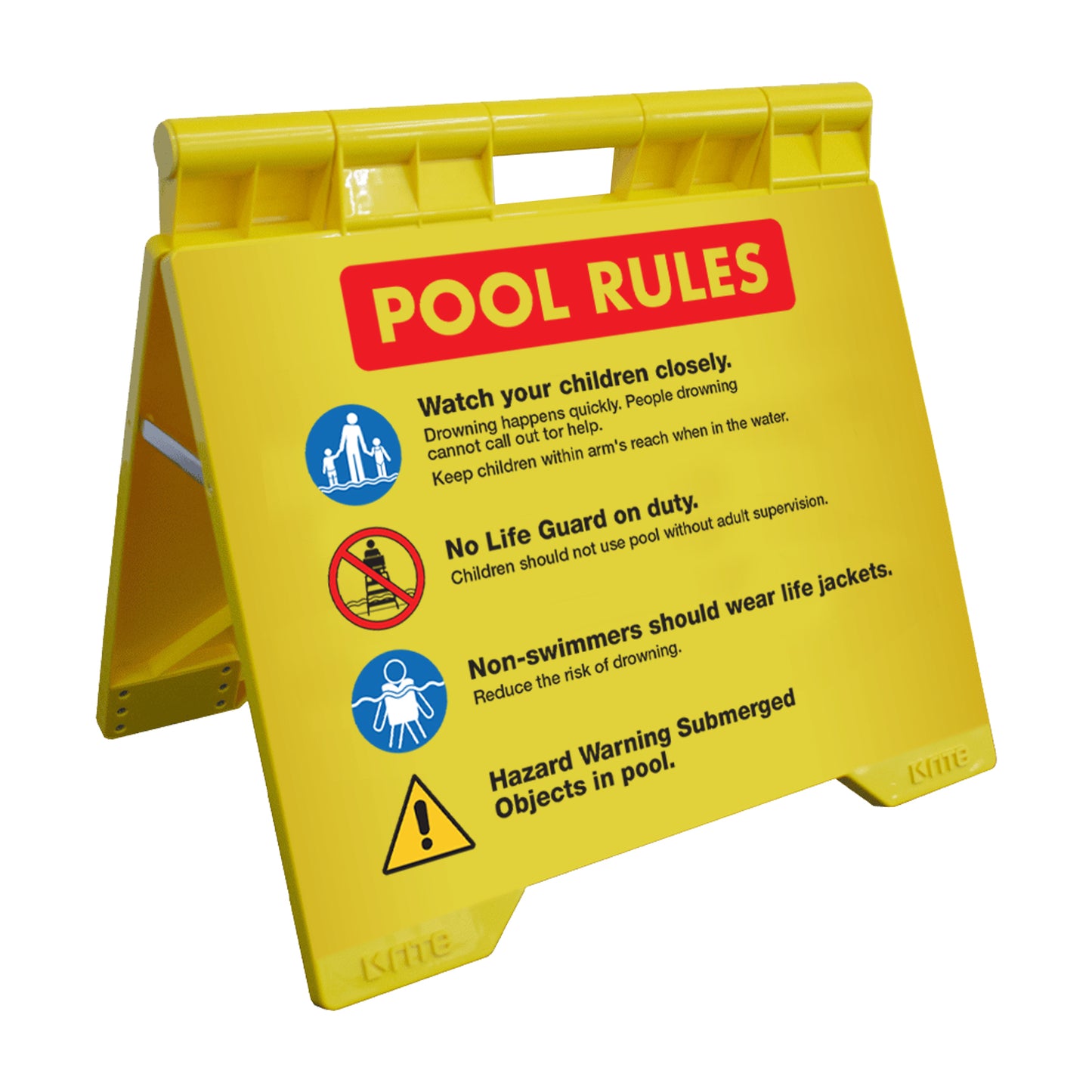 Pool Rules 2 - Evarite A-Frame Sign