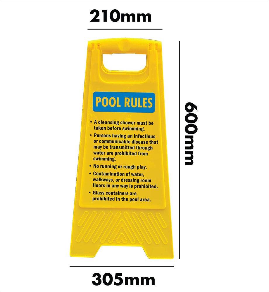 Yellow A-Frame - Pool Rules 3