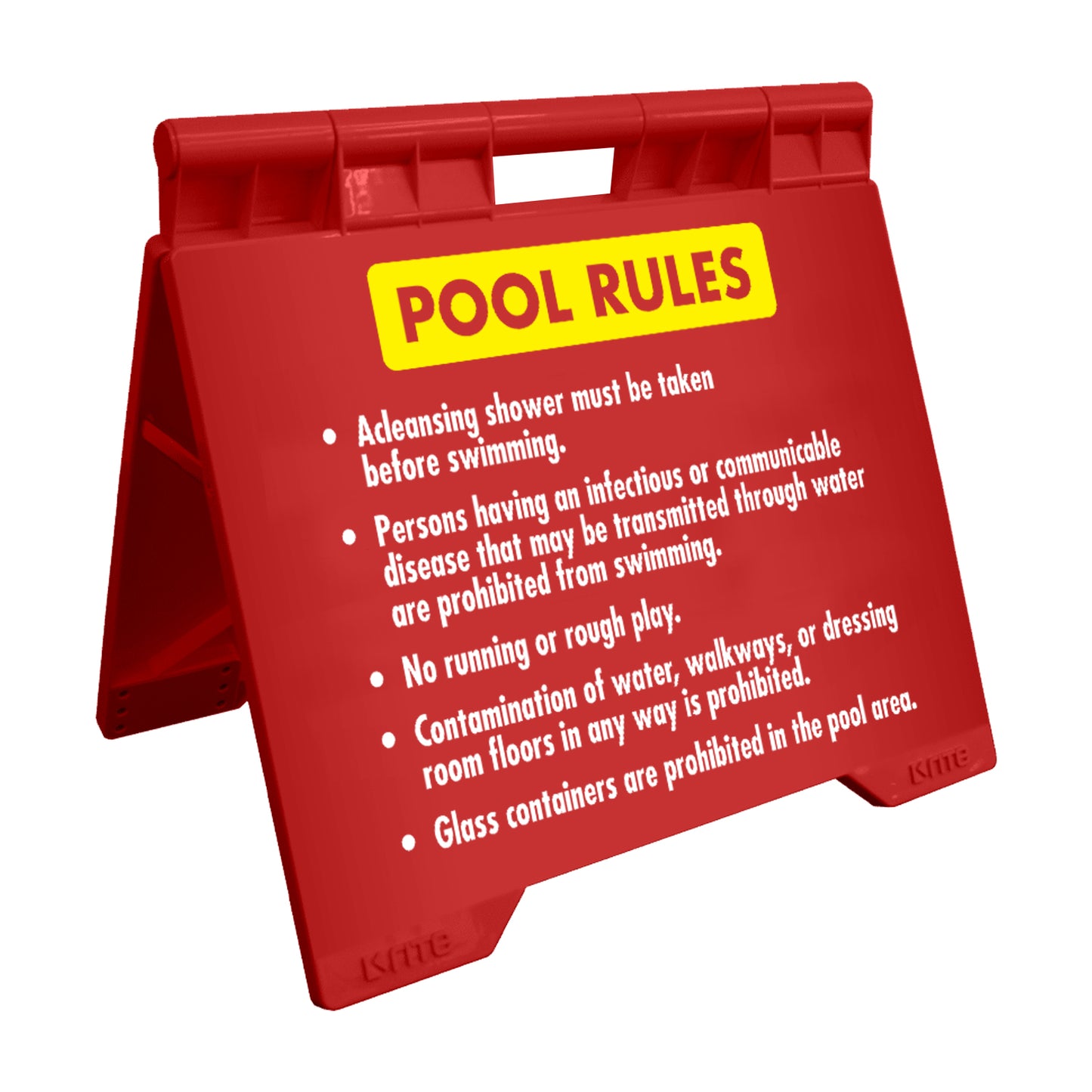 Pool Rules 3 - Evarite A-Frame Sign