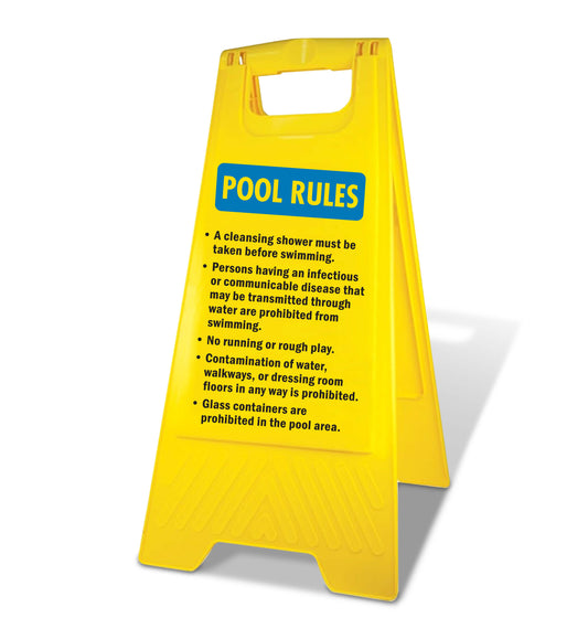 Yellow A-Frame - Pool Rules 3