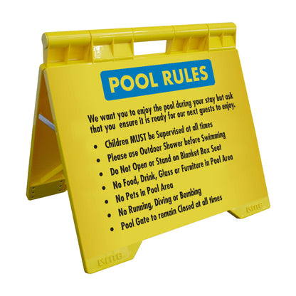 Pool Rules 4 - Evarite A-Frame Sign