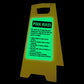 Glow In The Dark - Yellow A-Frame - Pool Rules 4