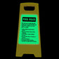 Glow In The Dark - Yellow A-Frame - Pool Rules 4