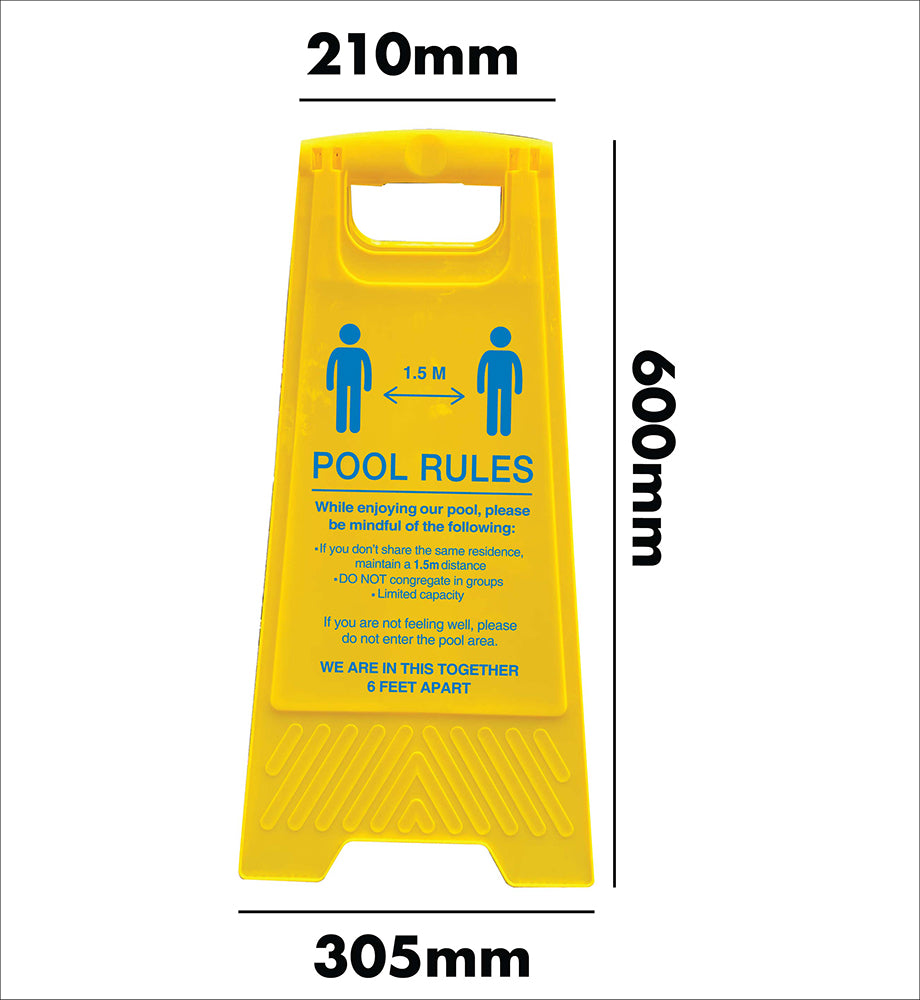 Yellow A-Frame - Pool Rules 5