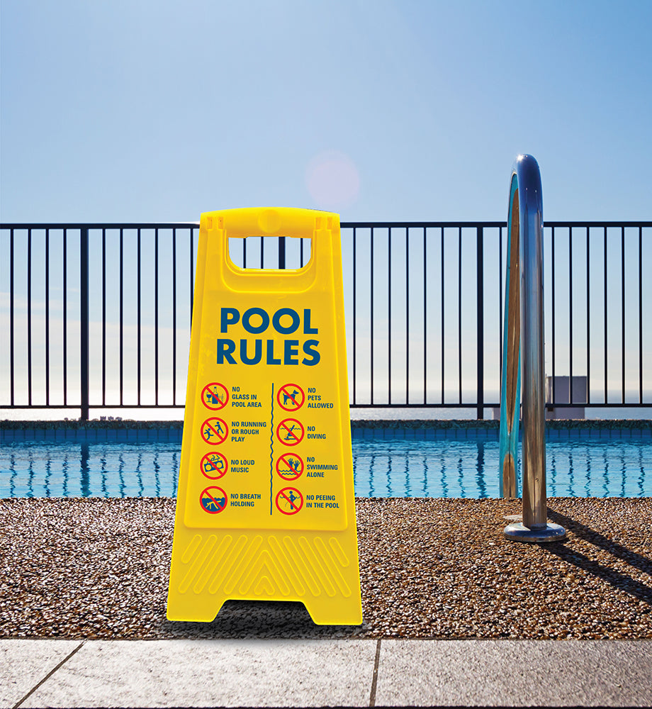 Yellow A-Frame - Pool Rules 6