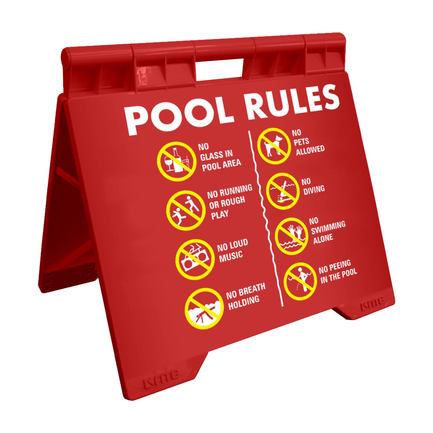 Pool Rules 6 - Evarite A-Frame Sign