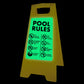 Glow In The Dark - Yellow A-Frame - Pool Rules 6