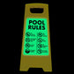 Glow In The Dark - Yellow A-Frame - Pool Rules 6