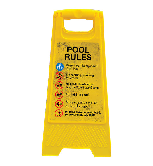 Yellow A-Frame - Pool Rules 7