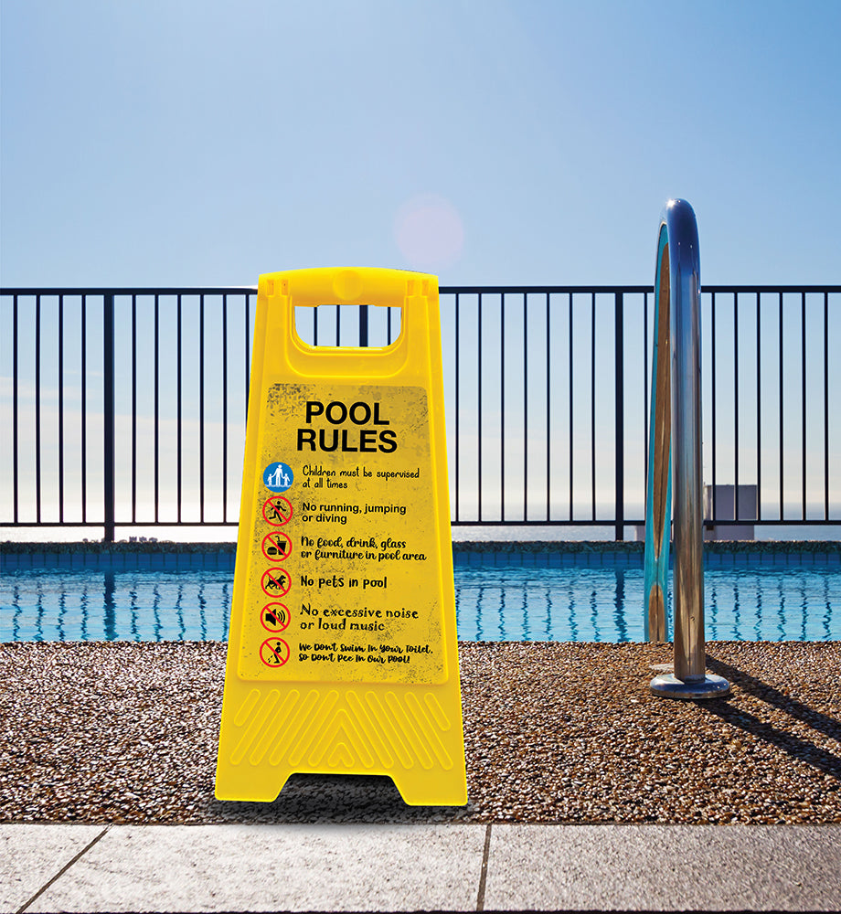 Yellow A-Frame - Pool Rules 7