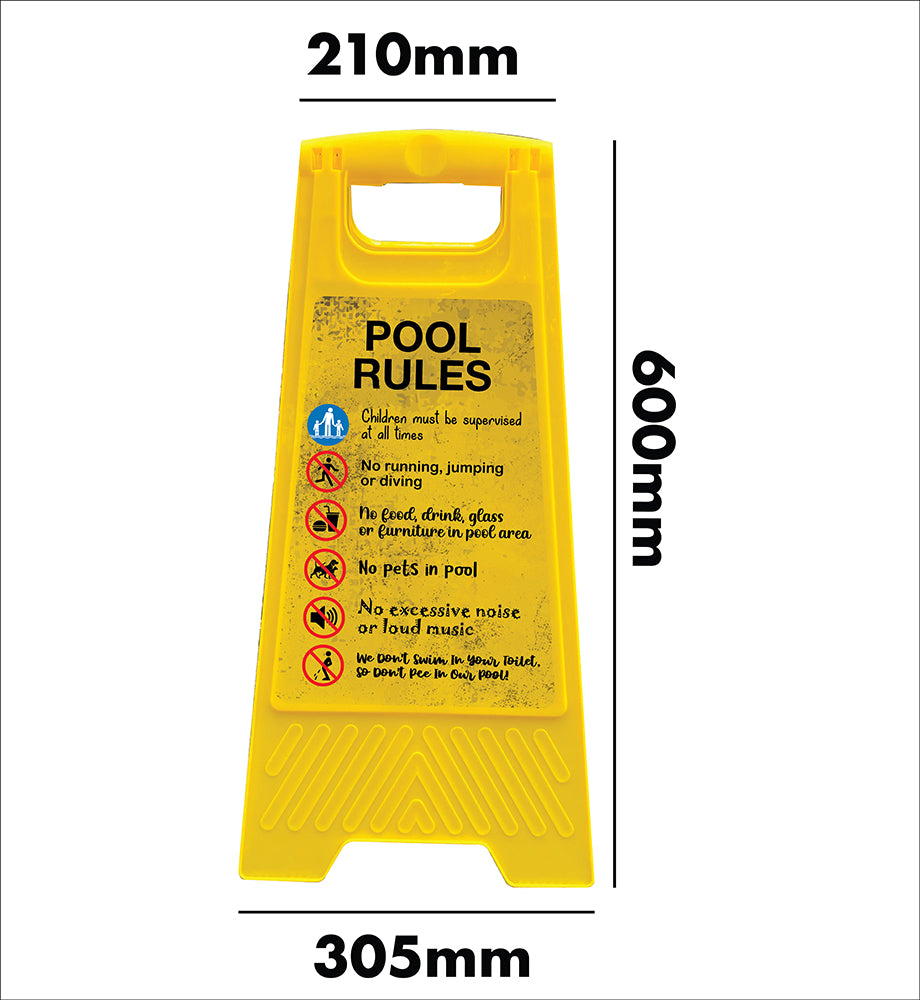 Yellow A-Frame - Pool Rules 7