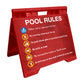 Pool Rules 7 - Evarite A-Frame Sign