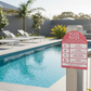 Pool Rules Sign Arch Rose Background