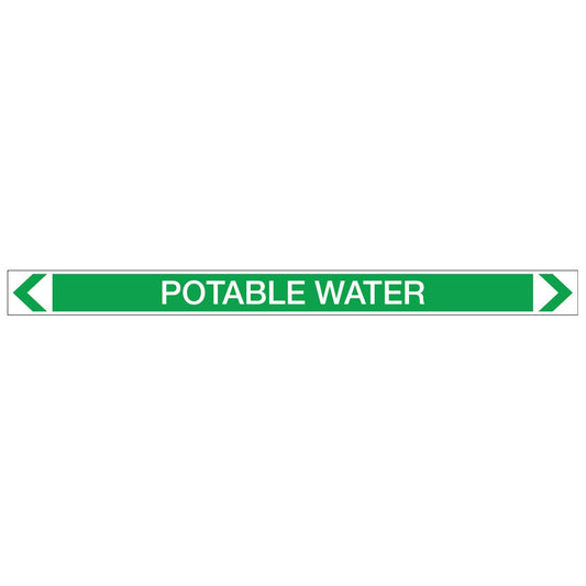 Water - Potable Water - Pipe Marker Sticker