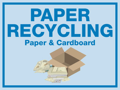 Premium Paper Recycling Large Bin Sticker